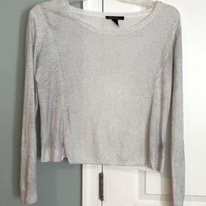Beautiful see thru silver sweater